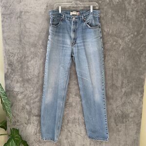 Levis 550 Relaxed Jeans Men 34x31.5 tag 36x34 Distressed faded shrunk torn stain